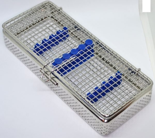 Caseta sterilizare din sarma cu suport silicon