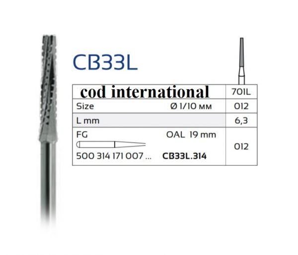 Freza chirurgicala de turbina CB33L Verdent