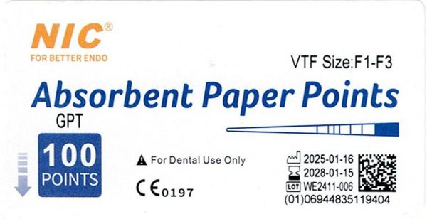 Conuri de hartie F1-F3 compatibile ProTaper