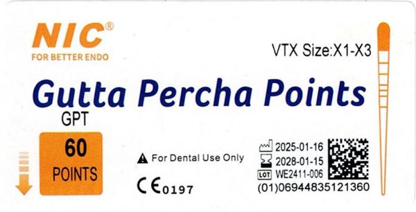 Conuri de gutaperca X1-X3 compatibile ProTaper Next