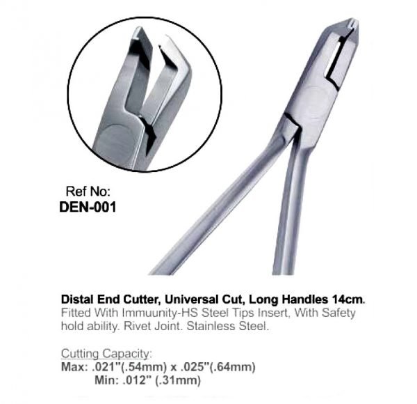 Distal cutter maner lung 14cm DEN-001