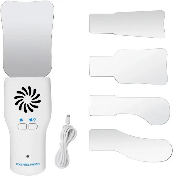 Oglinzi fotografie intraorala cu LED si ventilator antiaburire fog free