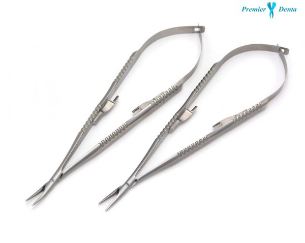 Portac pensa microchirurgie Castroviejo 17cm extrafin varfuri diamantate