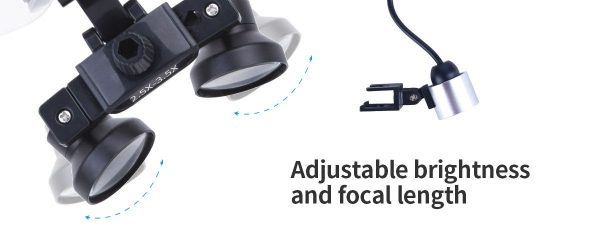 Ochelari cu lupe 2.5X cu iluminare LED