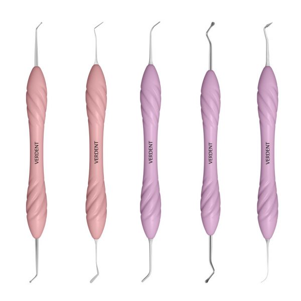 Set instrumente modelat compozit cu maner silicon ergonomic Verdent